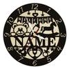 Timethink 15 Inch Newborn Baby Wood Wall Clock with Personalized Name, Rustic Decorative Wooden Round Clock Wall Watch Silent Non Ticking Wall Clock Battery Operated for Baby Room Housewarming Gift view 1