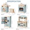 ROBOTIME Wooden Play Kitchen, Toddler Kitchen Playset with Oven, Fridge & Washing Machine, Kids Kitchen Playset Gift for 3+ Year Old Boys & Girls view 3