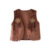 Dressy Daisy Toddler Kids Boys Western Style Cowboy Halloween Costume Dress Up Party Outfit Set with Vest and Hat Size 4T to 5T view 2