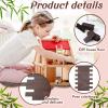 Burbell 400 Pcs Miniature Dollhouse Flooring 1: 12 Scale Mini Wooden Dollhouse Floor Boards Geometric Bamboo Furniture for Model Accessories(Dark Brown) view 3