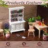 Burbell 400 Pcs Miniature Dollhouse Flooring 1: 12 Scale Mini Wooden Dollhouse Floor Boards Geometric Bamboo Furniture for Model Accessories(Dark Brown) view 4