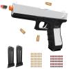 Zanktony Soft Bullet Toy Gun Shell Ejecting for Boys, Realistic Toy Pistol with 2 Clips, 50 Foam Bullets & 48 Shells, Ideal Christmas Birthday Gift view 1