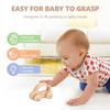 Wooden Baby Toys, 6PCS Wooden Rattle for Baby, Montessori Toys for Babies 0-6 -12 Months, Wood Rattles Set for Infant Grasping, Wooden Rattles Push Car Crochet Bunny Rattle Toy for Newborn Infant view 4