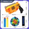 2 Pack Compatible with Nerf Bullets Toy Foam Blaster, 6 Auto-Dart Rotating Drum Soft Bullets Gun, Indoor Outdoor Shooting Games, Boys 6 + Years Kids Old Christmas Birthday Gift (Yellow and Blue) view 2