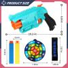 2 Pack with Rotating Barrel Toy Gun with Soft Bullets, Manual Continuous Emission Foam Blaster Toy Pistol Model, Shooting Game Educational Toys Gifts for Kids Boys Girls Adults Ages 6+ view 2