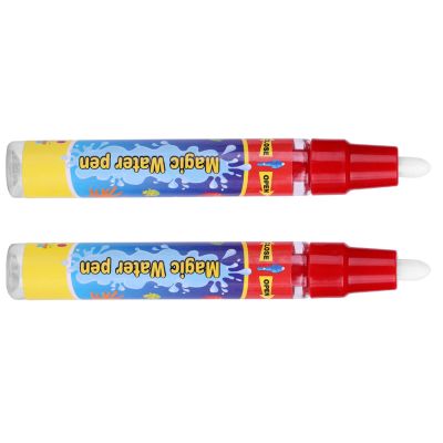 2pcs Set Baby Water Coloring Pens, Drawing Pen for Children Magic Painting Mat Book Kids Gift, Color WaterBase Markers for Soluble Colored Pencils