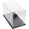 Purzen Acrylic Box with Matte Black Base, Fully Assembled Clear Acrylic Display Case, Preassembled Display Case,20cmx40cmx20cm view 1