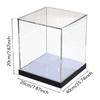 Purzen Acrylic Box with Matte Black Base, Fully Assembled Clear Acrylic Display Case, Preassembled Display Case,20cmx40cmx20cm view 2