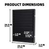 144 Shot Glass Shooter Display Case, Glass Collection Hollder Wall Mount Cabinet, UV Protection, Removable Shelves, Black Finish view 3
