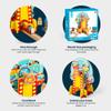 Bigjigs Rail Ferris Wheel Tunnel - 2-in-1 Spinning Fairground Ride & Tunnel for Train Sets, Kids Railway Accessories, Toddler Gifts for 3 Years Old + view 3