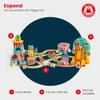 Bigjigs Rail Ferris Wheel Tunnel - 2-in-1 Spinning Fairground Ride & Tunnel for Train Sets, Kids Railway Accessories, Toddler Gifts for 3 Years Old + view 4