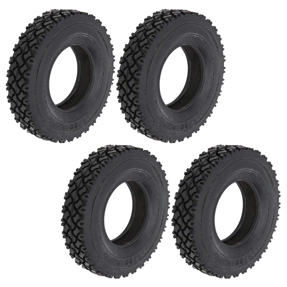 4Pcs 20mm RC Car Rubber Tires,Width RC Car Tyre RC Car Parts Tire & Wheel Sets for Tractor Truck 1/14 RC Car Wheels & Tires