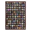 144 Shot Glass Shooter Display Case, Glass Collection Hollder Wall Mount Cabinet, UV Protection, Removable Shelves, Cherry Finish view 4