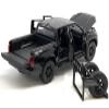 2023 Tundra TRD 4x4 Pickup Truck Black with Sunroof and Wheel Rack 1/24 Diecast Model Car H08555R-BK view 2