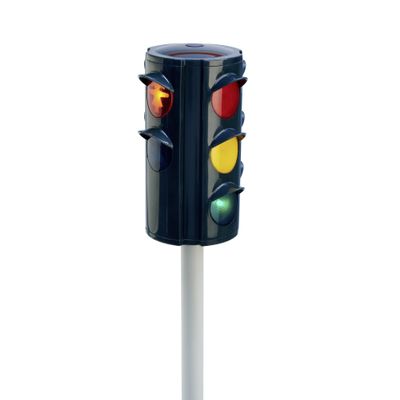 BIG: Traffic Stoplight Ampelmann - Realistic Light-Up Road Safety Toy, 28" Stand, Color LED, Pedestrian Walking Symbols, Ride-On Pretend Play, Kids 3+