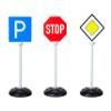 Big Traffic Signs for Children (69 cm Each) - Set of 3 Road Signs with 5 Traffic Signs for Playing & Learning for Children from 1 Year, Toy for Indoor & Outdoor Use view 1