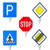 Big Traffic Signs for Children (69 cm Each) - Set of 3 Road Signs with 5 Traffic Signs for Playing & Learning for Children from 1 Year, Toy for Indoor & Outdoor Use view 3