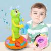 Atlodas Children's Electric Caterpillar Saxophone Toys, Dancing Saxophone Caterpillar, Battery Powered Baby Sensory Musical Toys with Music and LED Lights (2 Set) view 3