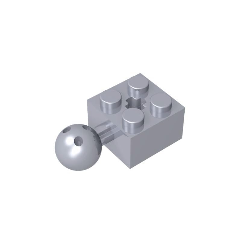 57909 Technic Brick Modified 2x2 And Axle Hole With 6 Holes In Ball, 50 pcs