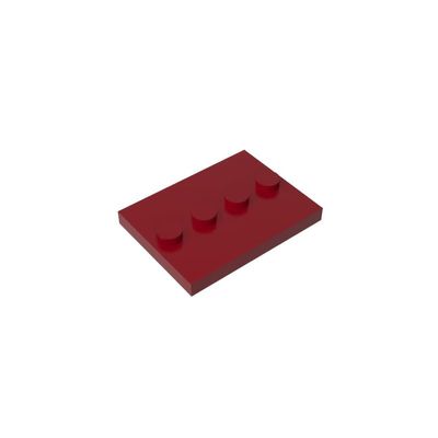 Gobricks 17836 88646 Plate Special 3x4 With 1X4 Center Studs (Plain), 50pcs