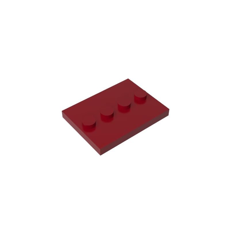 Gobricks 17836 88646 Plate Special 3x4 With 1X4 Center Studs (Plain), 50pcs