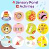 Sinpedex Caterpillar Activity Wall Busy Board for Kids:12 in 1 Sensory Wall Panel for Toddler,Wooden Montessori Educational Toys for Playroom Daycare Nursery Classroom view 2