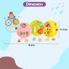 Sinpedex Caterpillar Activity Wall Busy Board for Kids:12 in 1 Sensory Wall Panel for Toddler,Wooden Montessori Educational Toys for Playroom Daycare Nursery Classroom view 3