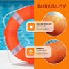 20 Inch / 50cm Pool Safety Life Preserver Throw Ring Buoy- Swim Foam Rings for Swimming Pool Wall Decoration view 3