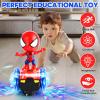 Toys for Boys Age 1 2 3 4 5,Dancing Robot Sensory Toy Car with Colorful Flashing Lights & Music,Interactive Learning Light up Toys for Kids 3-5,Christmas Birthday Gifts for Toddler Boys Girls view 2