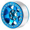 QUE-T 4pcs 1.9inch Beadlock Wheel Rims, Metal Wheel Hub for 1/10 RC Axial SCX10 90046 AXI03007 TRX4 CC01 RC Car (Blue) view 4