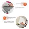 10 Pcs Plush Interlocking Foam Mat, 12x12inch Foam Puzzle Play Mats, Carpet Tiles Floor Padding for Exercise, Yoga, Playroom, Room Floor(Color:Black+Grey+White) view 4