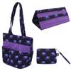 3 Set for Bingo Lovers: Dauber Bag With 8 Pockets, Pull Tab Holder, and Wristlet Pouch for Playing and Carrying Supplies (3 Pack Set, Elephants) view 1