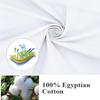 100% Egyptian Cotton Zippered Toddler Pillowcases Set of 2, 600 Thread Count Small Pillow Cases, Super Soft and Breathable Pillow Protector, 13x18 Inches (White, Toddler) view 3
