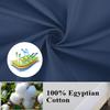 100% Egyptian Cotton Zippered Toddler Pillowcases Set of 2, 600 Thread Count Small Pillow Cases, Super Soft and Breathable Pillow Protector, 13x18 Inches (Navy Blue, Toddler) view 3