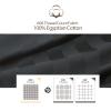 100% Egyptian Cotton Zippered Toddler Pillowcases Set of 2, 600 Thread Count Small Pillow Cases, Super Soft and Breathable Pillow Protector, 13x18 Inches (Stirpe Black, Toddler) view 3