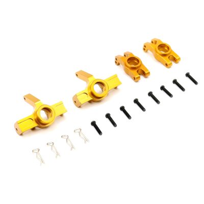 Mesimsple H16BM Steering Caster Blocks & Body Clips for 1/16 16207 16208 16209 16210 Rear Stub Axle Carriers H16BM H16GT H16DR H16 Rear Hub Carrier Series RC Car Upgrades Part Yellow