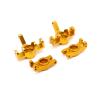 Mesimsple H16BM Steering Caster Blocks & Body Clips for 1/16 16207 16208 16209 16210 Rear Stub Axle Carriers H16BM H16GT H16DR H16 Rear Hub Carrier Series RC Car Upgrades Part Yellow view 4