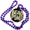 Bead Pimp Mardi Gras Bead Necklace Flash New Orleans Beads Party Ladies Purple Beads view 1