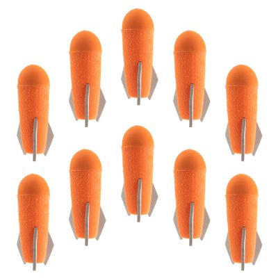 EKIND 10-Pack New Mega Missile Refill for Toy Rocket Launcher, Foam Ammo Compatible for Nerf N-Strike Elite Series(Orange)