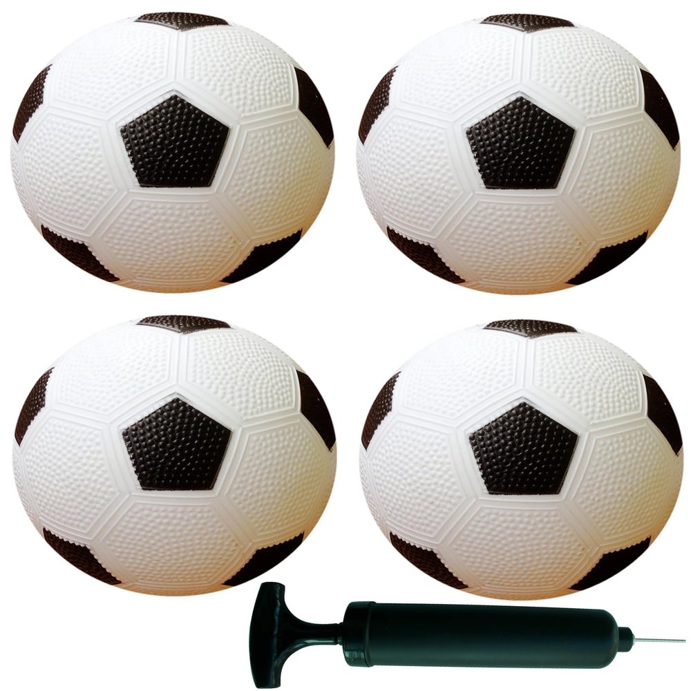 AppleRound 5-Inch Soccer Balls for Toddlers and Kids - Outdoor Games Backyard Sports for Children Boys and Girls - Pack of 4 Balls with 1 Air Pump
