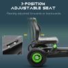 Aosom Kids Pedal Go Kart Ride-on Toy with Ergonomic Comfort, Pedal Car with Tough, Wear-Resistant Tread, Go Cart Kids Car for Boys & Girls with Suspension System, Safety Hand Brake, Ages 5-12, Green view 3