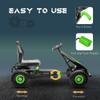 Aosom Kids Pedal Go Kart Ride-on Toy with Ergonomic Comfort, Pedal Car with Tough, Wear-Resistant Tread, Go Cart Kids Car for Boys & Girls with Suspension System, Safety Hand Brake, Ages 5-12, Green view 4