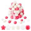 FHRILEK Ball Pit Balls-Star Ball Pit Balls for Kids,Plastic Balls for Ball Pit, Crush Proof Play Balls BPA Free Non-Toxi (Pink Star Sets, 200PCS) view 1