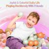 FHRILEK Ball Pit Balls-Star Ball Pit Balls for Kids,Plastic Balls for Ball Pit, Crush Proof Play Balls BPA Free Non-Toxi (Multicolor Stars, 200PCS) view 4