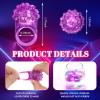 Sosation 100 Pcs Mardi Gras Light up Ring LED Flashing Ring Carnival Throws Party Favors Glow in the Dark Bumpy Jelly Finger Blinking for Kids Carnival Party Supplies(Purple) view 3