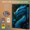 BPQOJB Trading Card Binder 9 Pocket Trading Cards Album Display Holder, 900 Cards Double Sided Pockets Card Holder Binder Sleeves Card Case for Standard Size Cards,Blue Dragon view 4