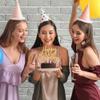 LVEUD Glitter Happy Birthday Cake Topper, Cake Decoration Suitable For Party Decoration - Anniversary/Birthday (Golden) view 4