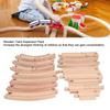 Wooden Train Track Set for Toddlers Assembly Kit Building Toys Educational DIY Wooden Train Track Expansion Pack (Pack A) view 3