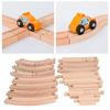 Wooden Train Track Set for Toddlers Assembly Kit Building Toys Educational DIY Wooden Train Track Expansion Pack (Pack A) view 4