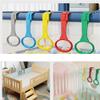 5pcs Walk Assistant Plastic Baby Crib Pull Rings for Baby Baby Pull Up Rings Cot Hanging Rings for Infant Baby Toddler Practice Tool (5 Color) view 3